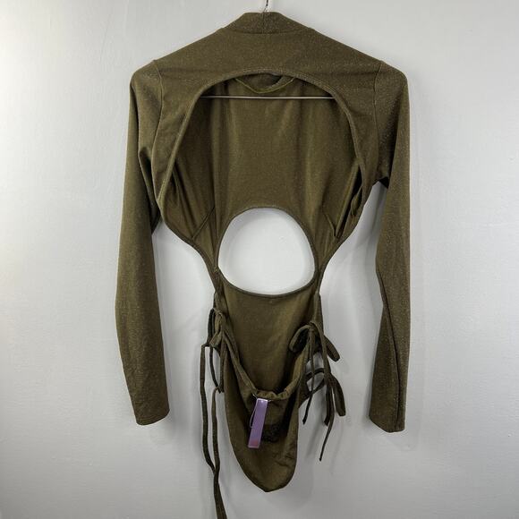 Savage X Green Sleep & Shine Teddy Bodysuit Mock Neck Classic Size Large L NEW - Picture 5 of 9